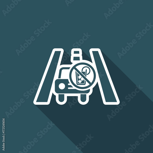 Vector illustration of single isolated drink or drive icon