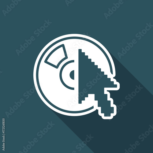 Vector illustration of single isolated player icon
