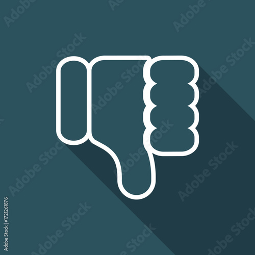 Vector illustration of dislike icon