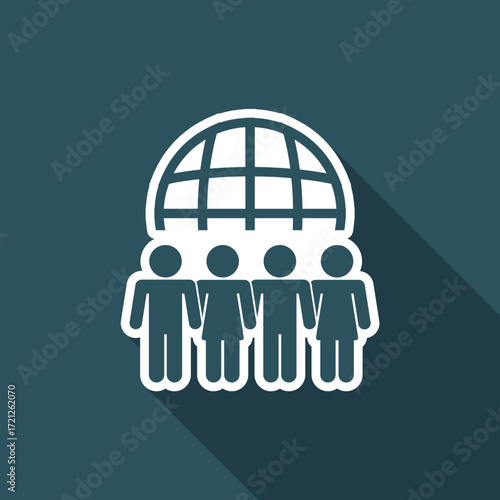 Vector illustration of single isolated social icon