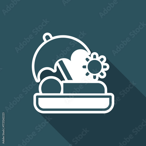 Vector illustration of single isolated summer holiday icon