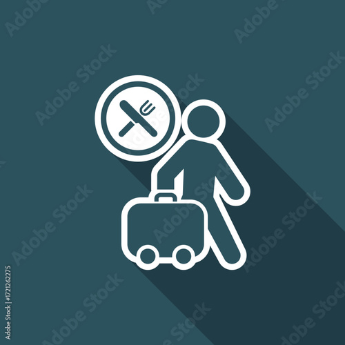 Vector illustration of single isolated travel food icon