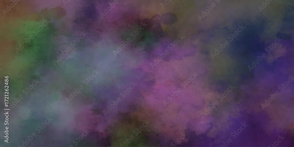 Fototapeta premium Fantasy light red, pink shades watercolor background. light pink and white colors background for design subtle color. Soft pink grunge background frame plane sky view with stars and sunset
