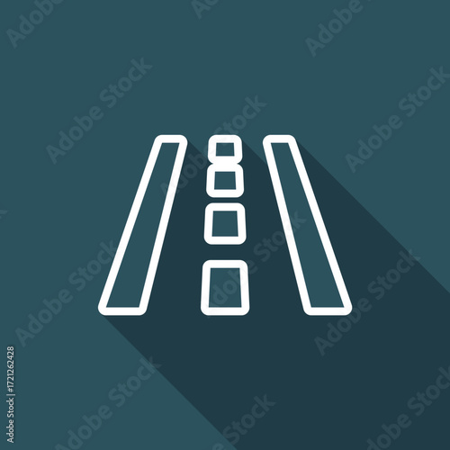 Vector illustration of single isolated road icon