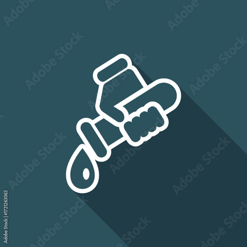 Vector illustration of single isolated tube icon