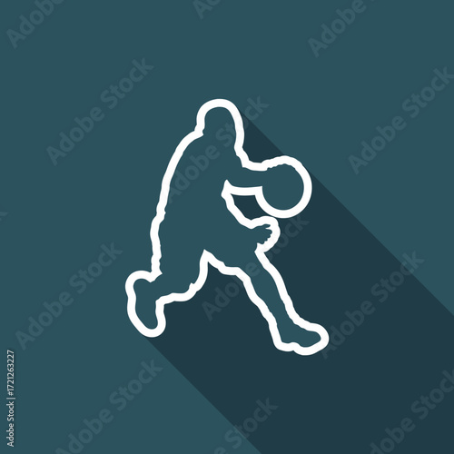 Vector illustration of single isolated basketball icon