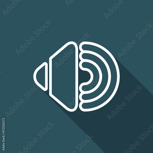 Vector illustration of single isolated audio icon