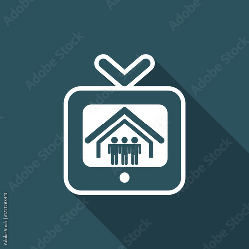 Vector illustration of single isolated reality tv icon
