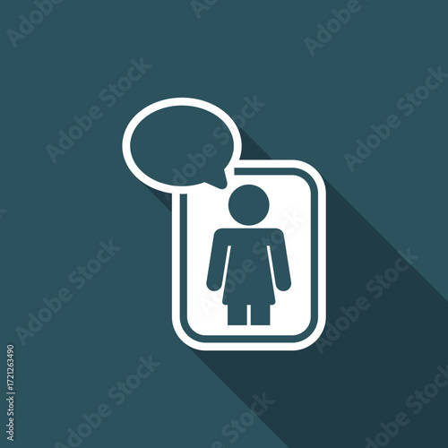 Vector illustration of single isolated chat icon