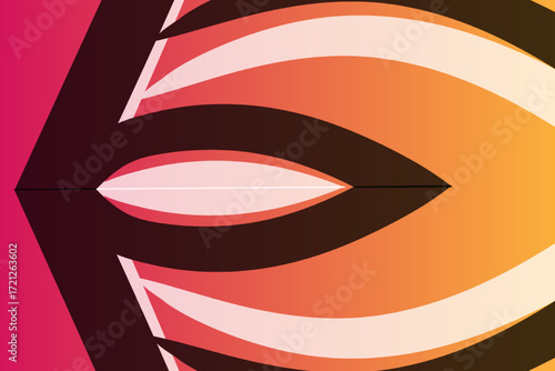 colourful aesthetic abstract gradient batik dayak line art shape wallpaper background pattern	