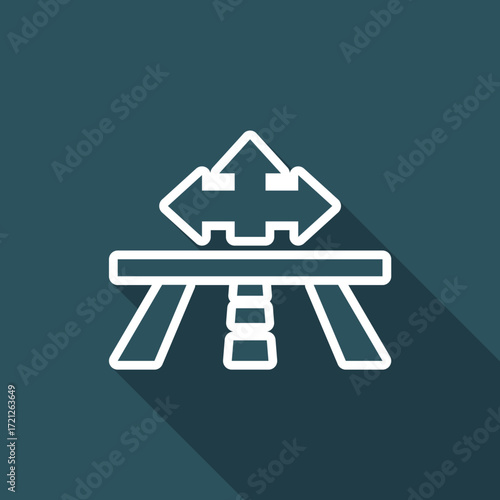 Vector illustration of single isolated road direction icon