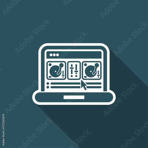 Deejay mixing console icon