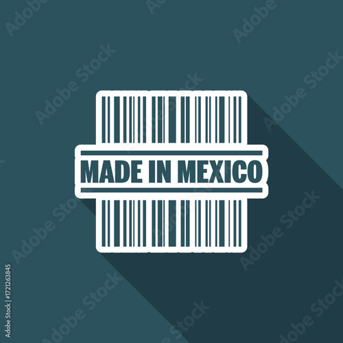 Vector illustration of single isolated made in Mexico icon