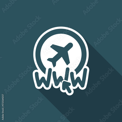 Website travel agency icon