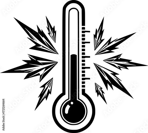 Cold icon vector. winter illustration sign. freezing symbol. Thermometer logo..