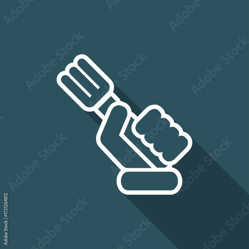 Hand holding a fork