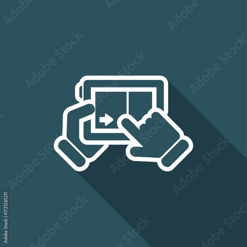 Touchscreen sliding icon