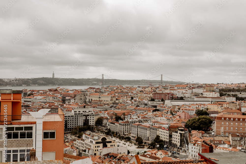 Obraz premium Lizbona miasto Lisboa architektura panorama