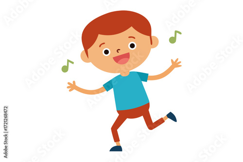 boy running on a branch