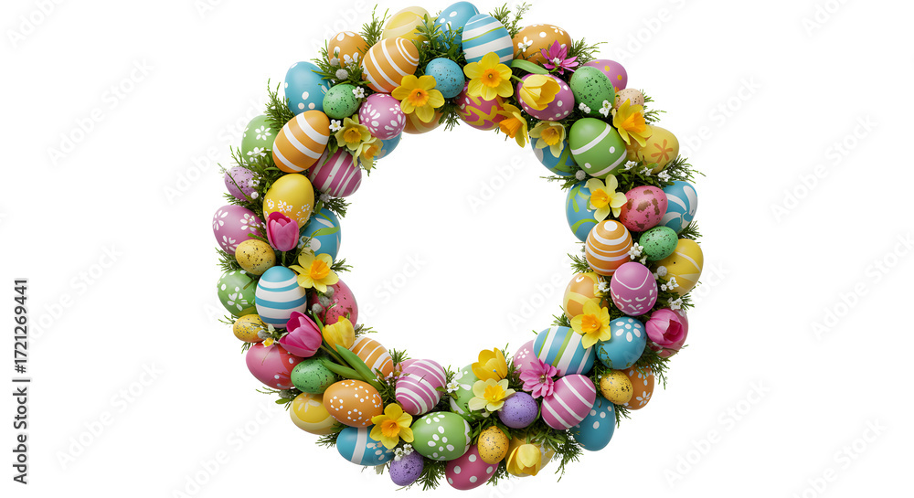 Obraz premium Pastel Easter Wreath