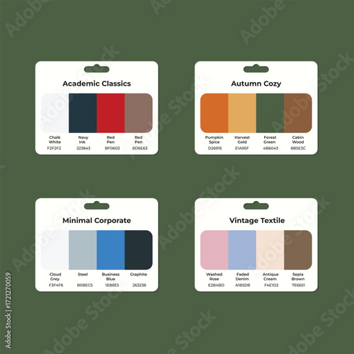 Academic Classics Autumn Cozy Minimal Corporate Vintage Textile Color Palette Pack