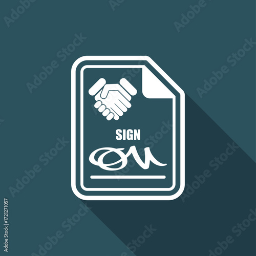Sign on agreement document
