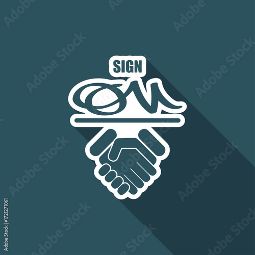 Sign on agreement document