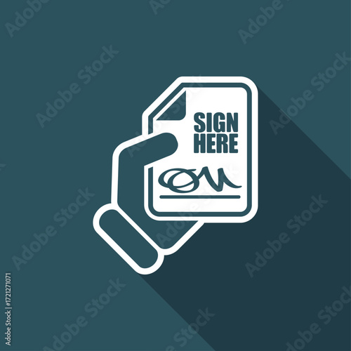 Sign on document
