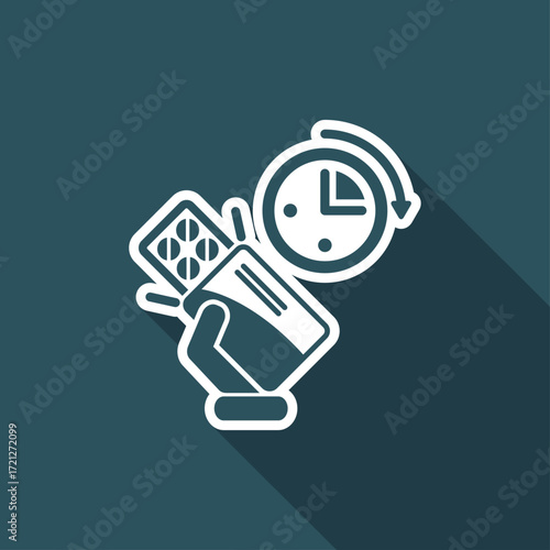 Medicine time prescription - Vector icon