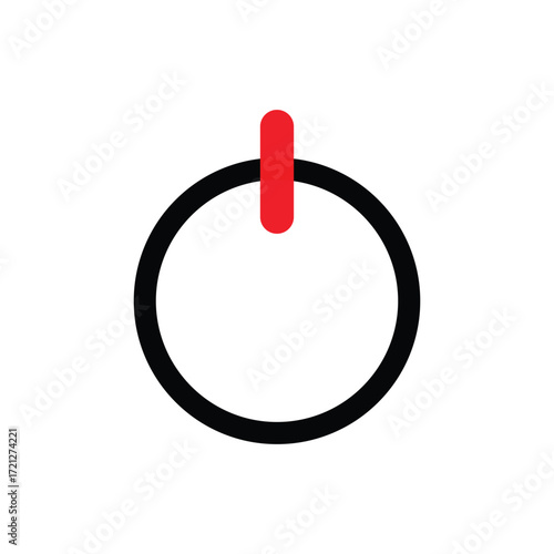 power on off button icon. power button. power switch button. vector illustration on transparent background.