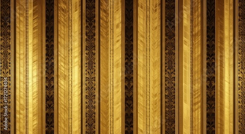 Luxury Golden Ornamental Striped Background, Elegant Decorative Pattern Design