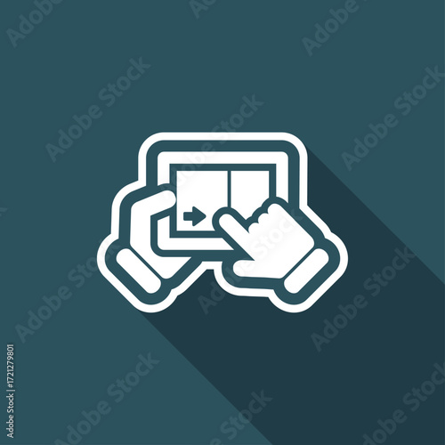 Touchscreen sliding icon