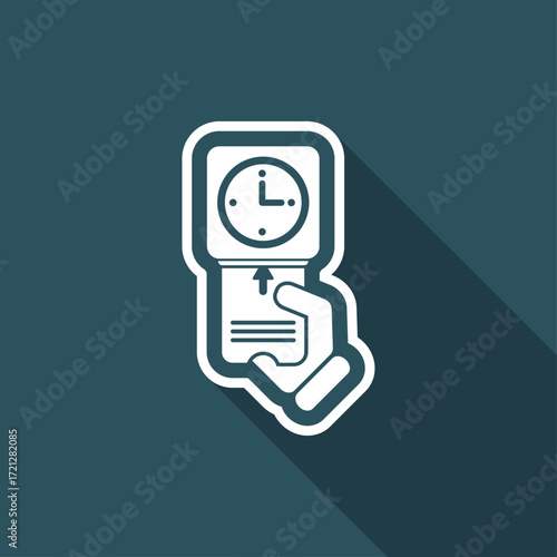 Clocking-in card icon
