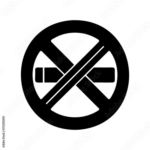 No smoking symbol indicating a smoke free environment for the public