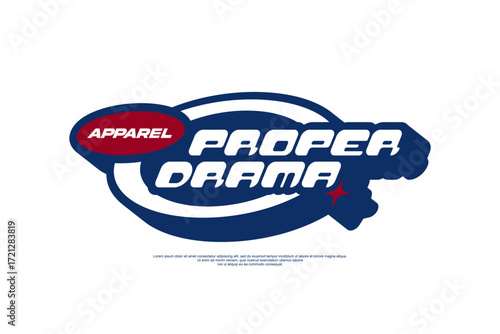 proper drama streetwear fashion vector template 