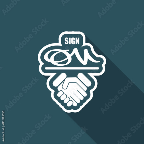 Sign on agreement document