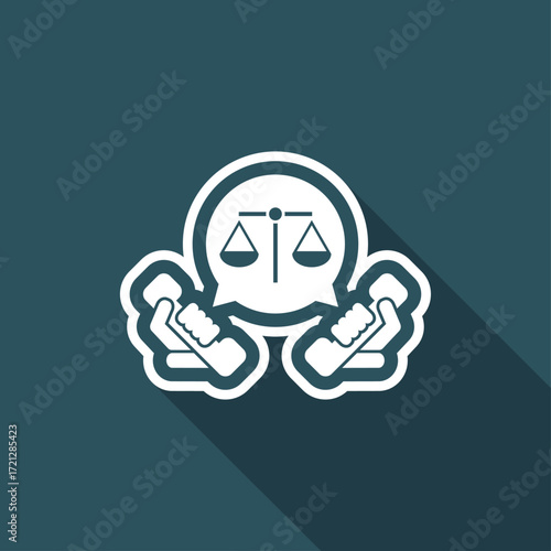 Legal assistance icon
