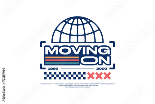 moving on streetwear fashion vector template 