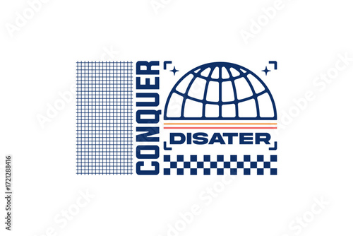 disaster streetwear fashion vector template 