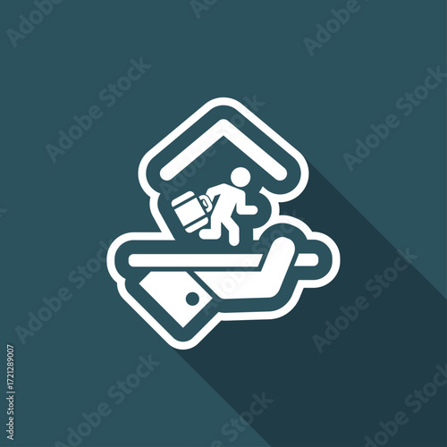 Hotel icon. Arrival/departure.