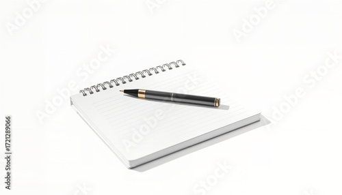 Wallpaper Mural Blank notebook with pen placed on desk for writing notes   Torontodigital.ca