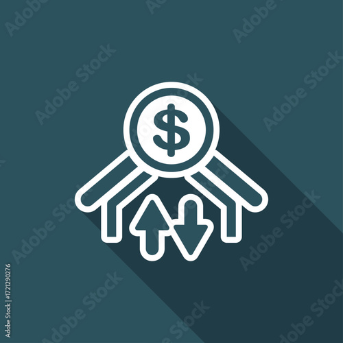 Money transfer icon - Dollars