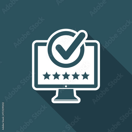 Best rating computer - Flat minimal icon