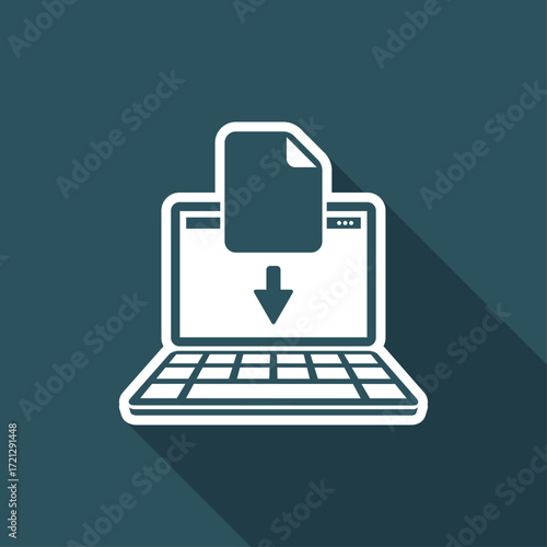 Download icon - Flat minimal icon