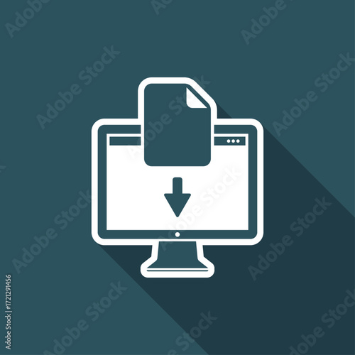 Files download - Flat minimal icon
