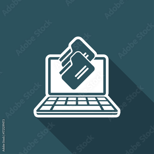 Folders download - Flat minimal icon