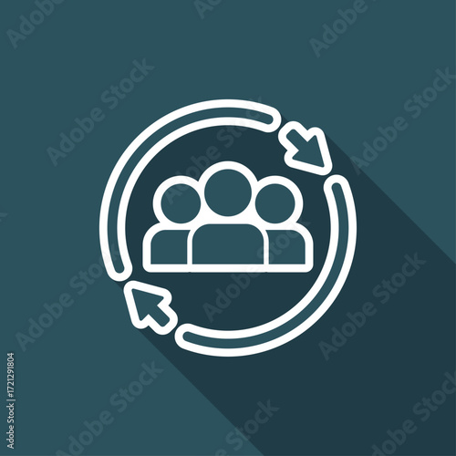 Team concept - Flat minimal icon