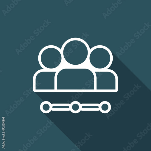 Team network - Flat minimal icon