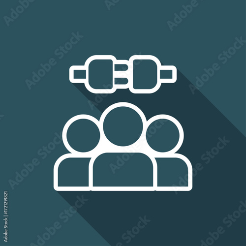 Team connection - Flat minimal icon