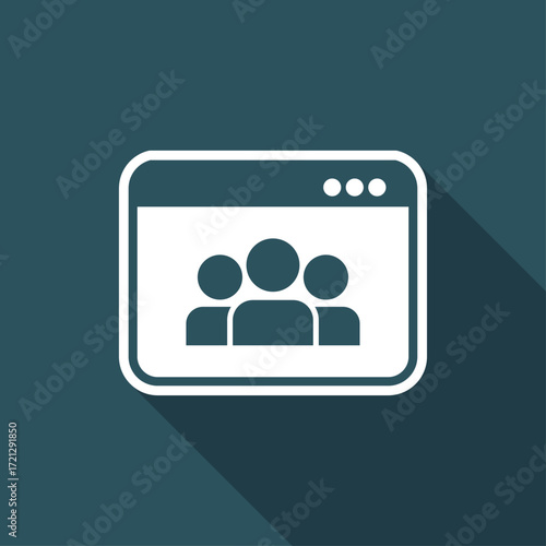 Chat window - Flat minimal icon